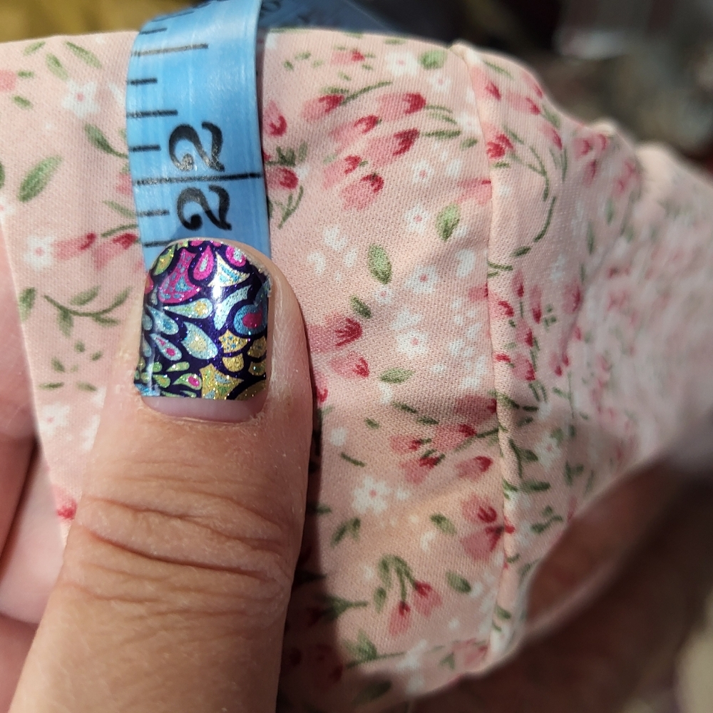 Pink Floral full length skirt - Picture 3 of 4